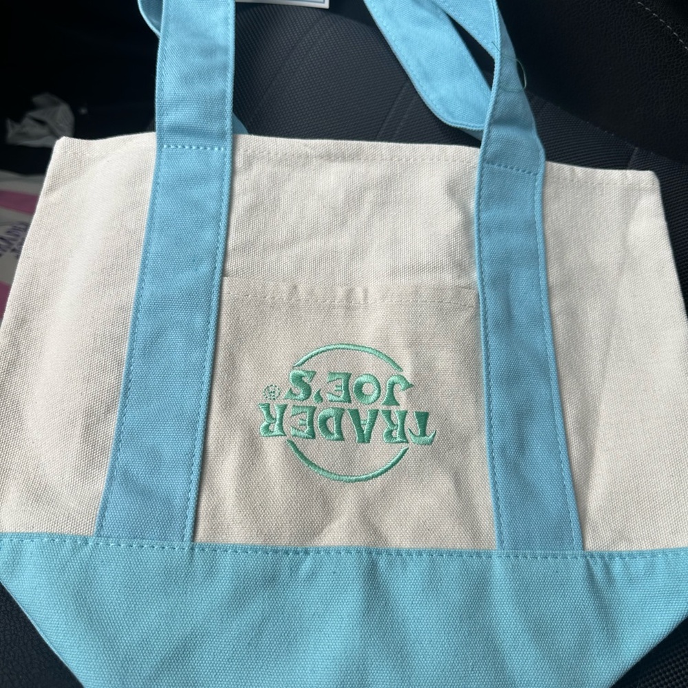 Trader Joe’s Rare Error Blue and White Tote Bag
